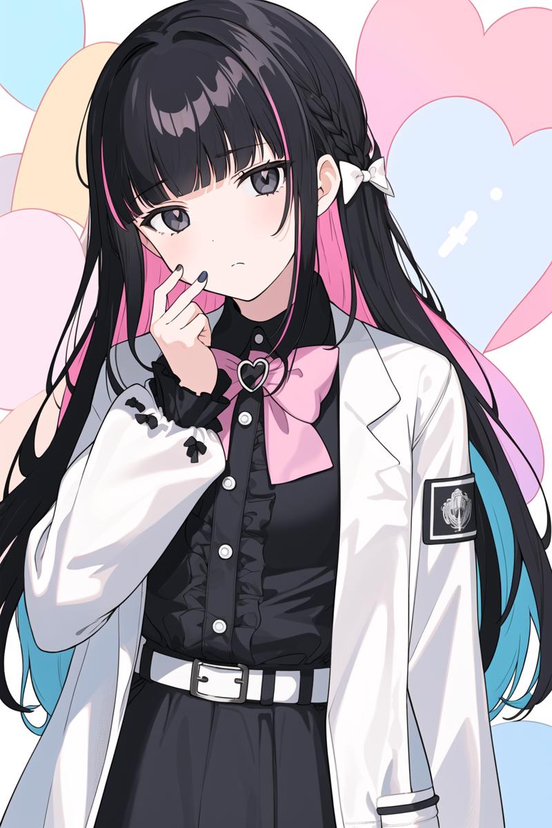 21353-3239720976-1girl solo long hair black hair bangs looking at viewer black eyes frills blunt bangs long sleeves frilled shirt bow.png